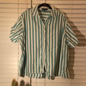 White and Blue Stripes Shirt